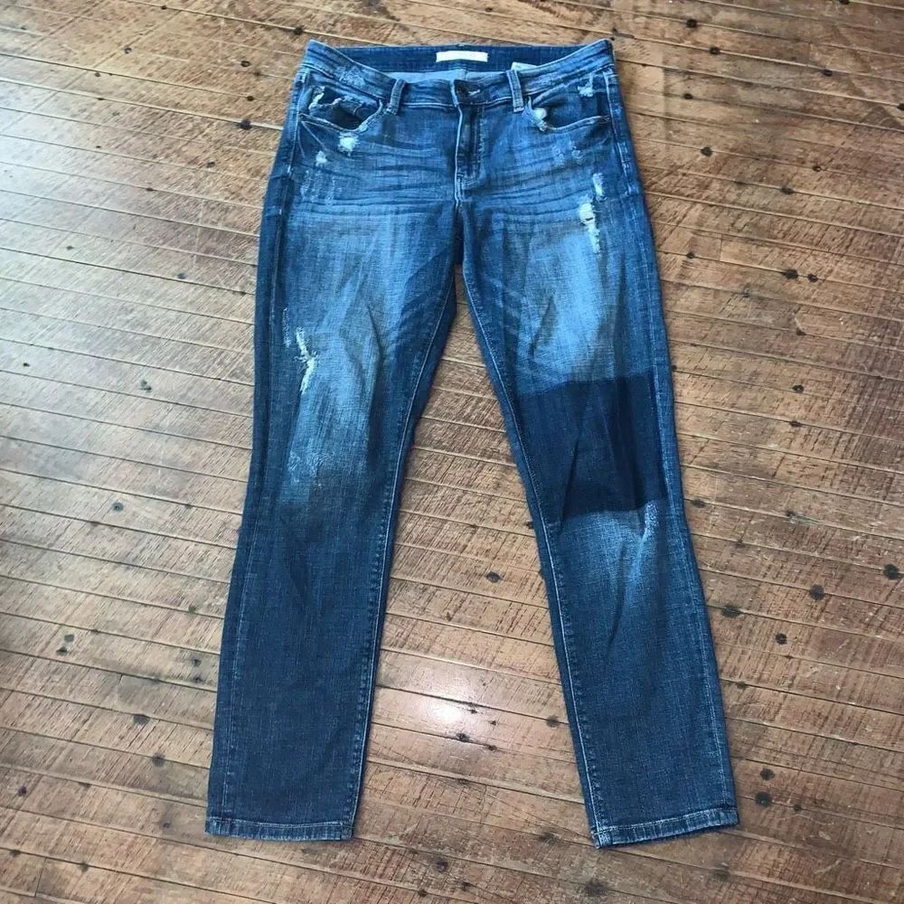 Eunina patchwork Mia mid-rise relaxed skinny 9 normcore jeans